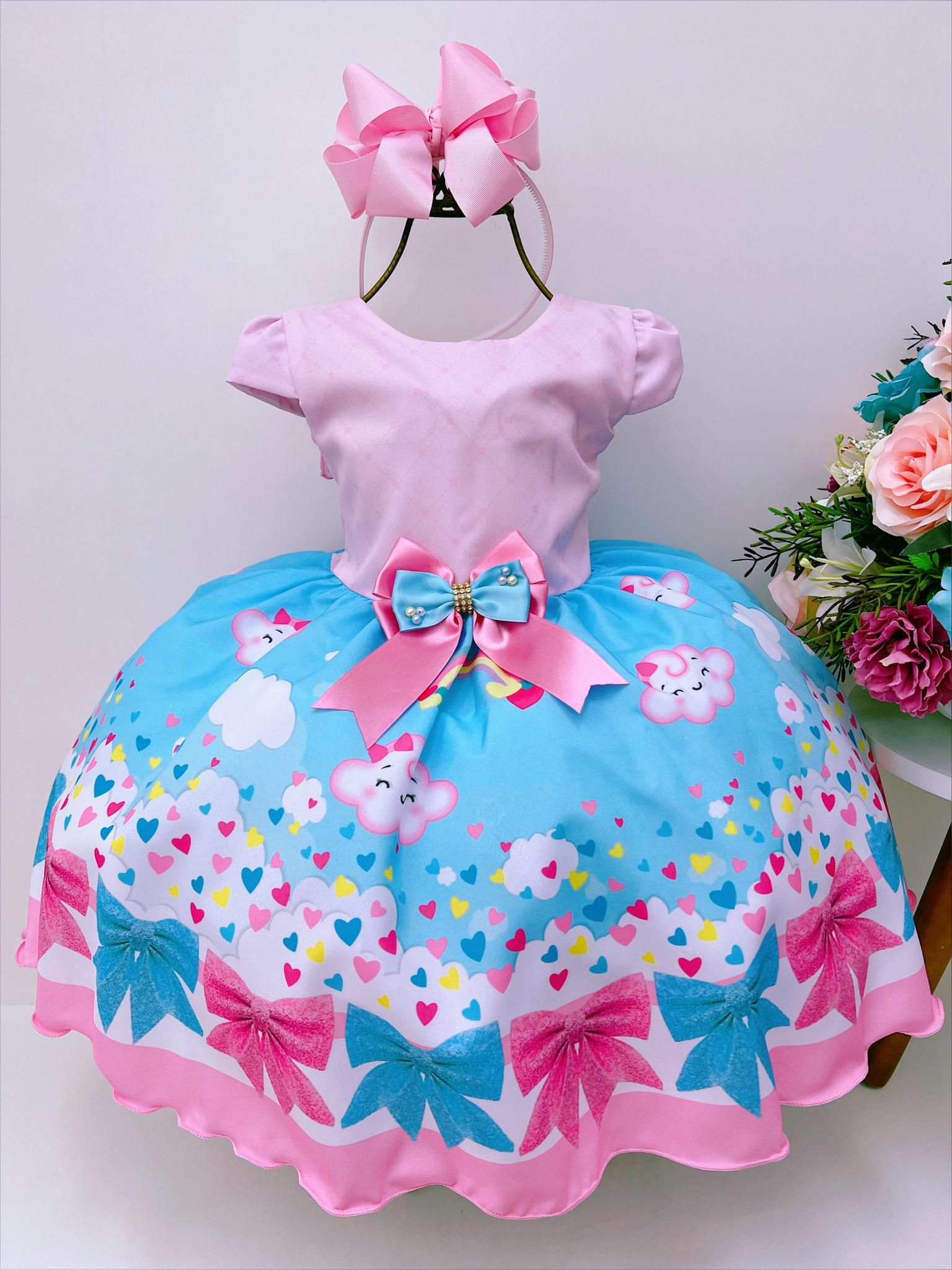 Vestido Infantil Chuva de Amor e Chuva de Ben os Fabuloso Ateli