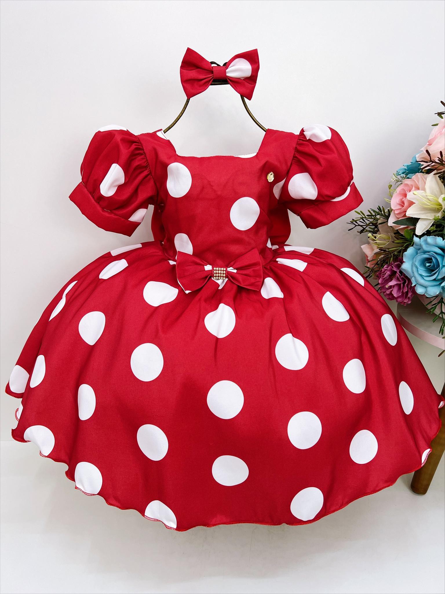 Vestido vermelho store de bolinhas