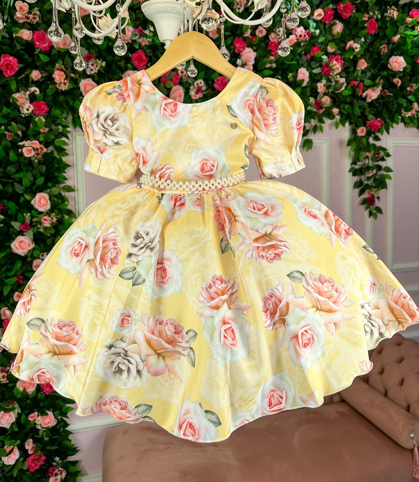 Vestido Infantil Temático Moana Baby Luxo com cinto pérolas - Fabuloso  Ateliê