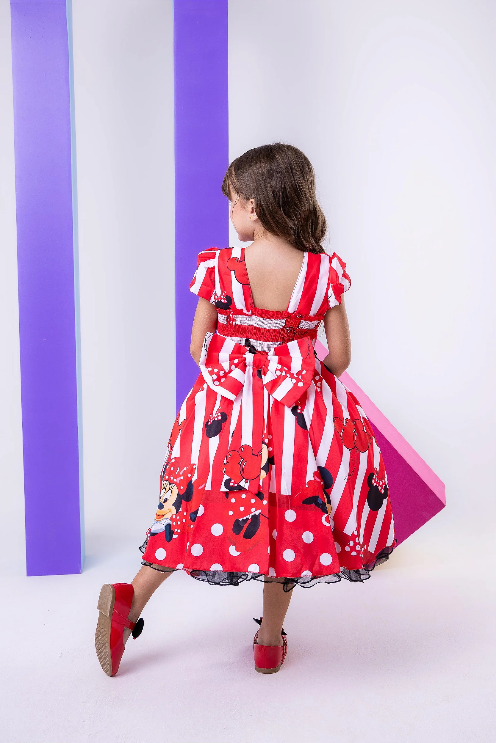 Vestidos fashion infantis da minnie