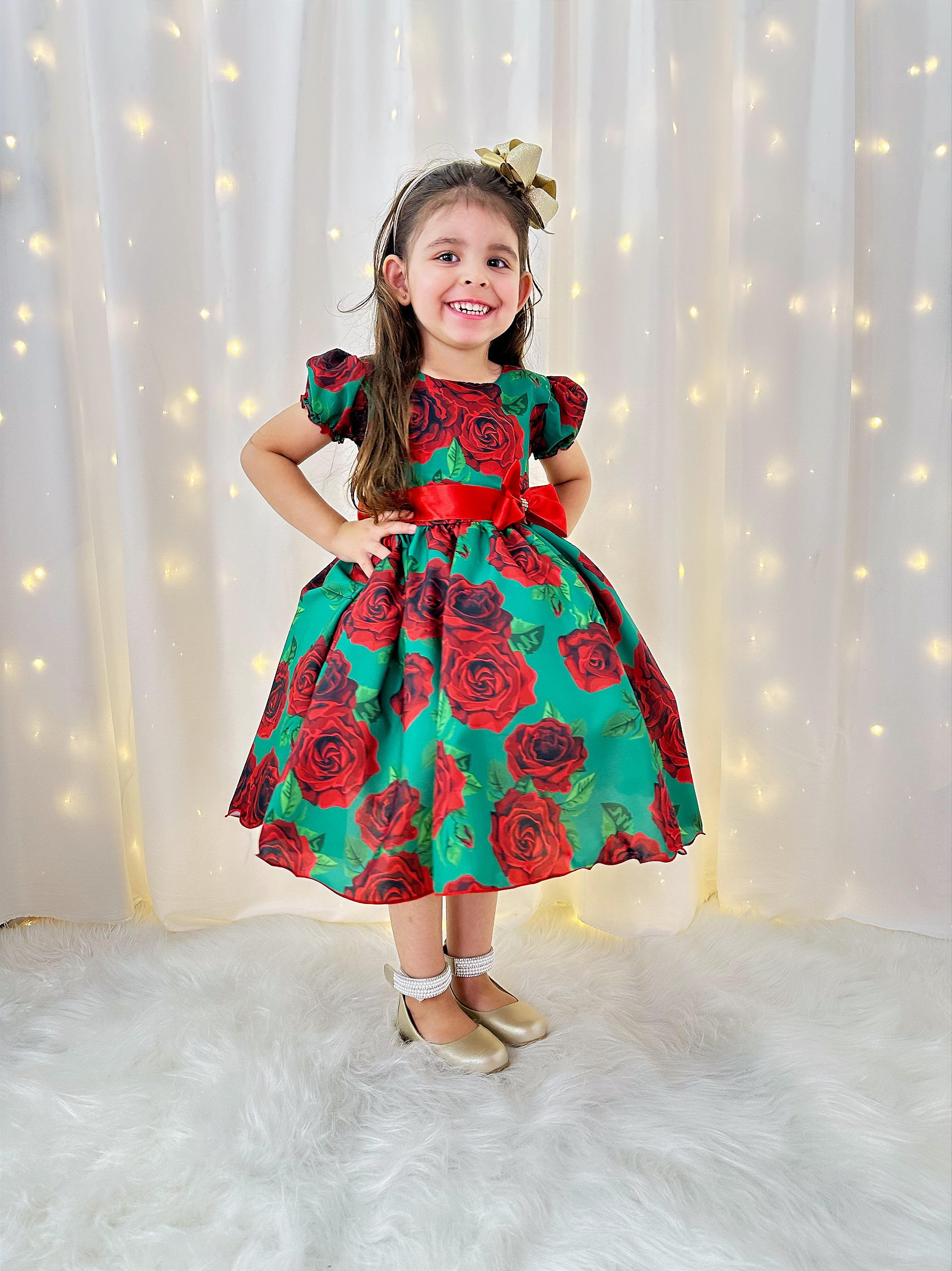 Vestido Infantil Princesa Chuva de Bençãos Luxo Princesas - Fabuloso Ateliê