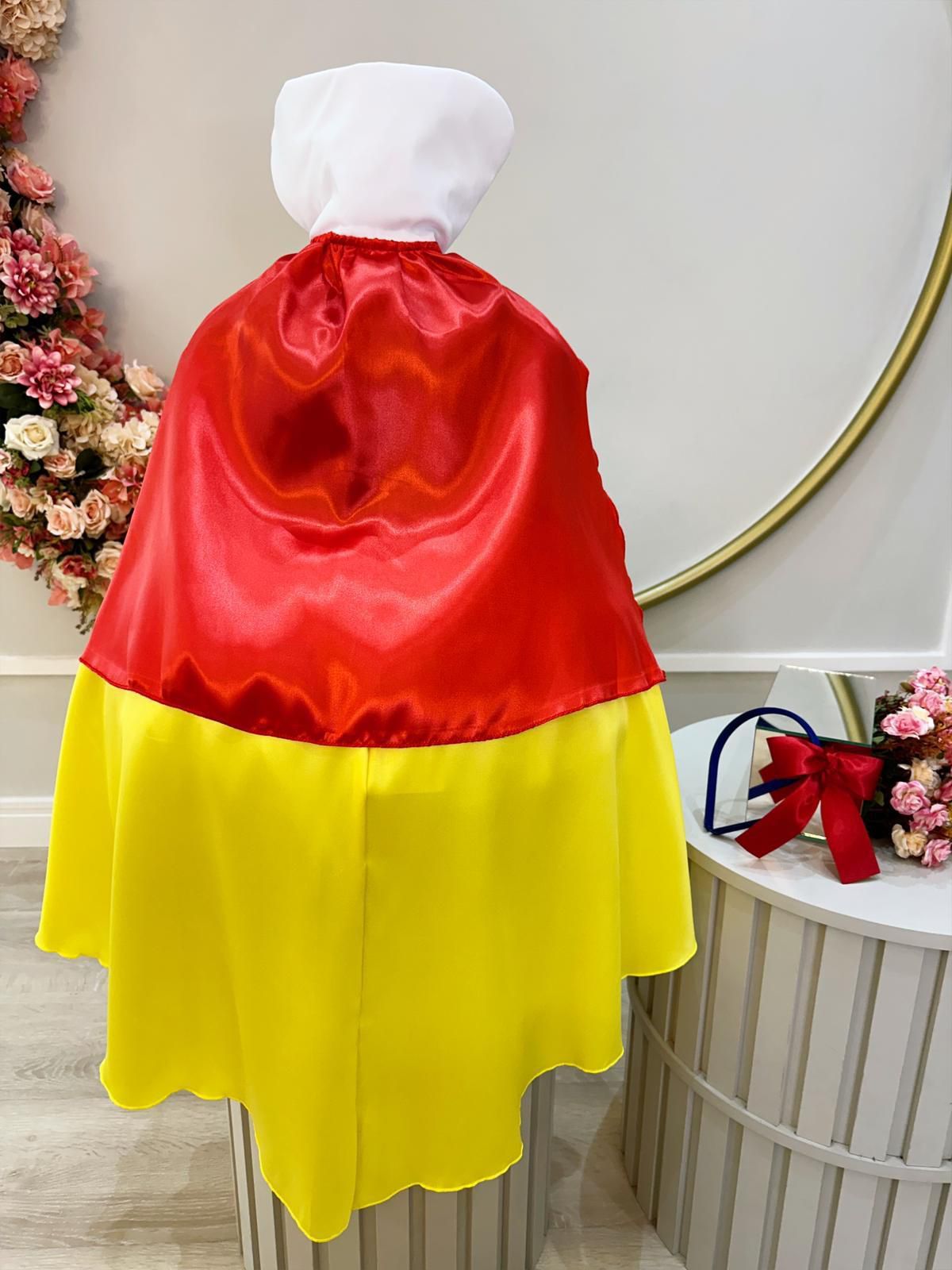 Shops vestido branca de neve com capa