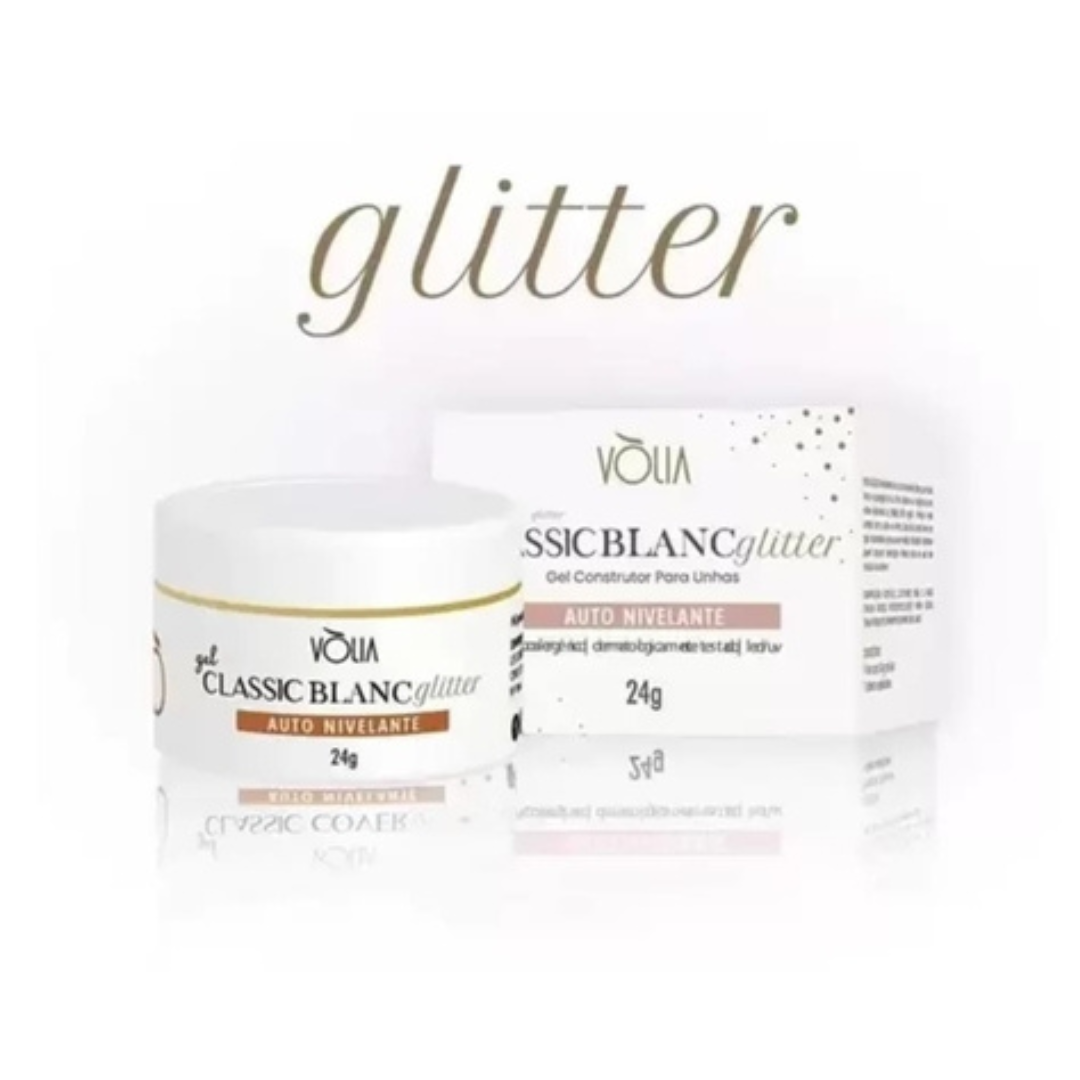 Gel Control Blanc Glitter Volia