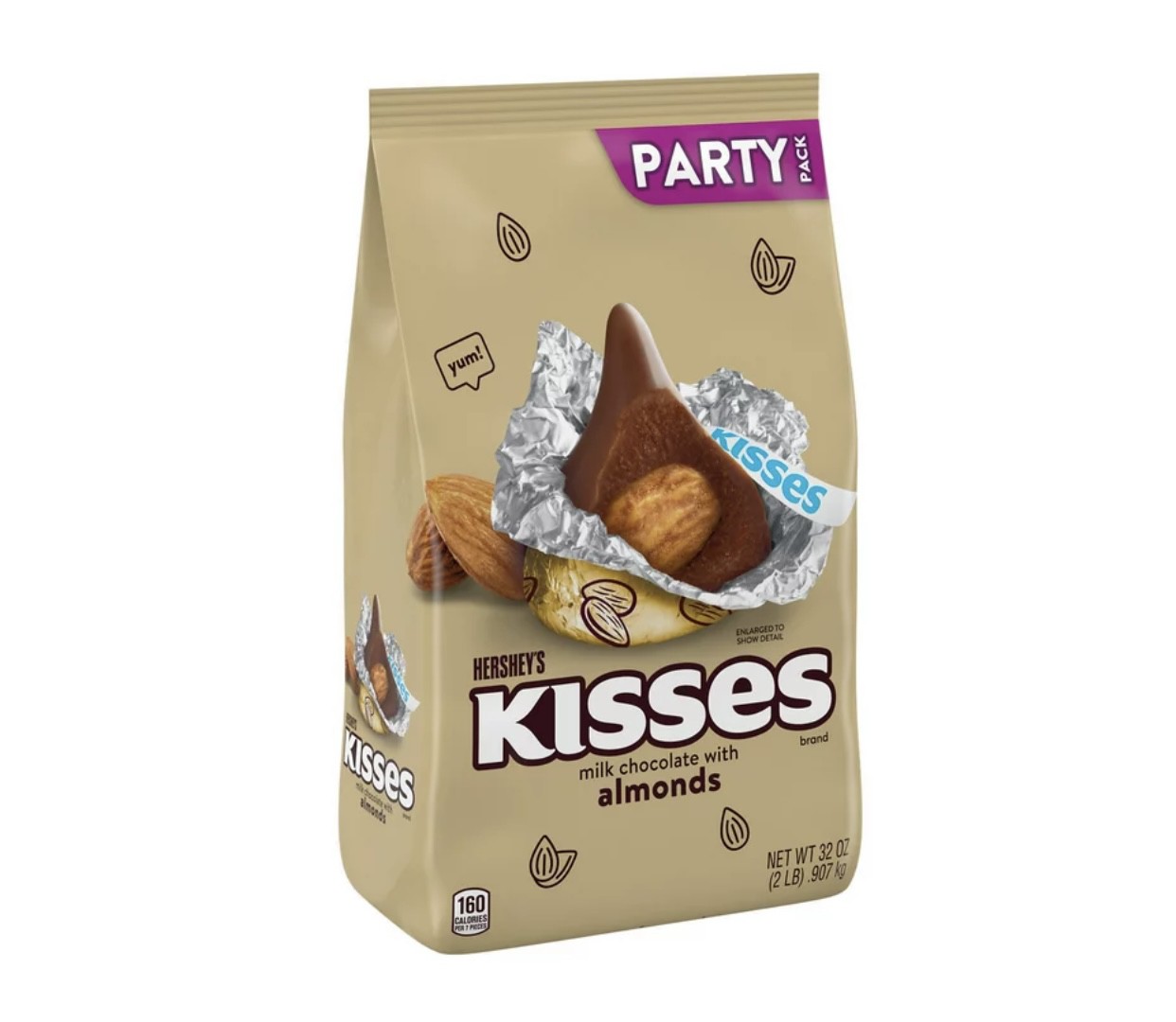Hershey Kisses Milk Chocolate Almonds Doce Delicias Chocolates Importados