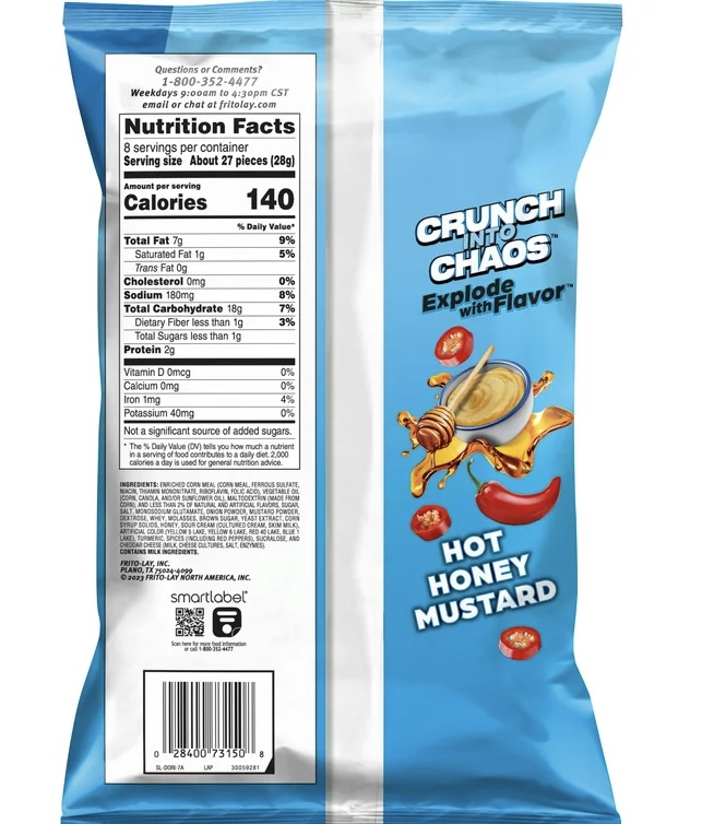 Doritos Dinamita, Hot Honey Mustard 92 Gramas Doce Delicias