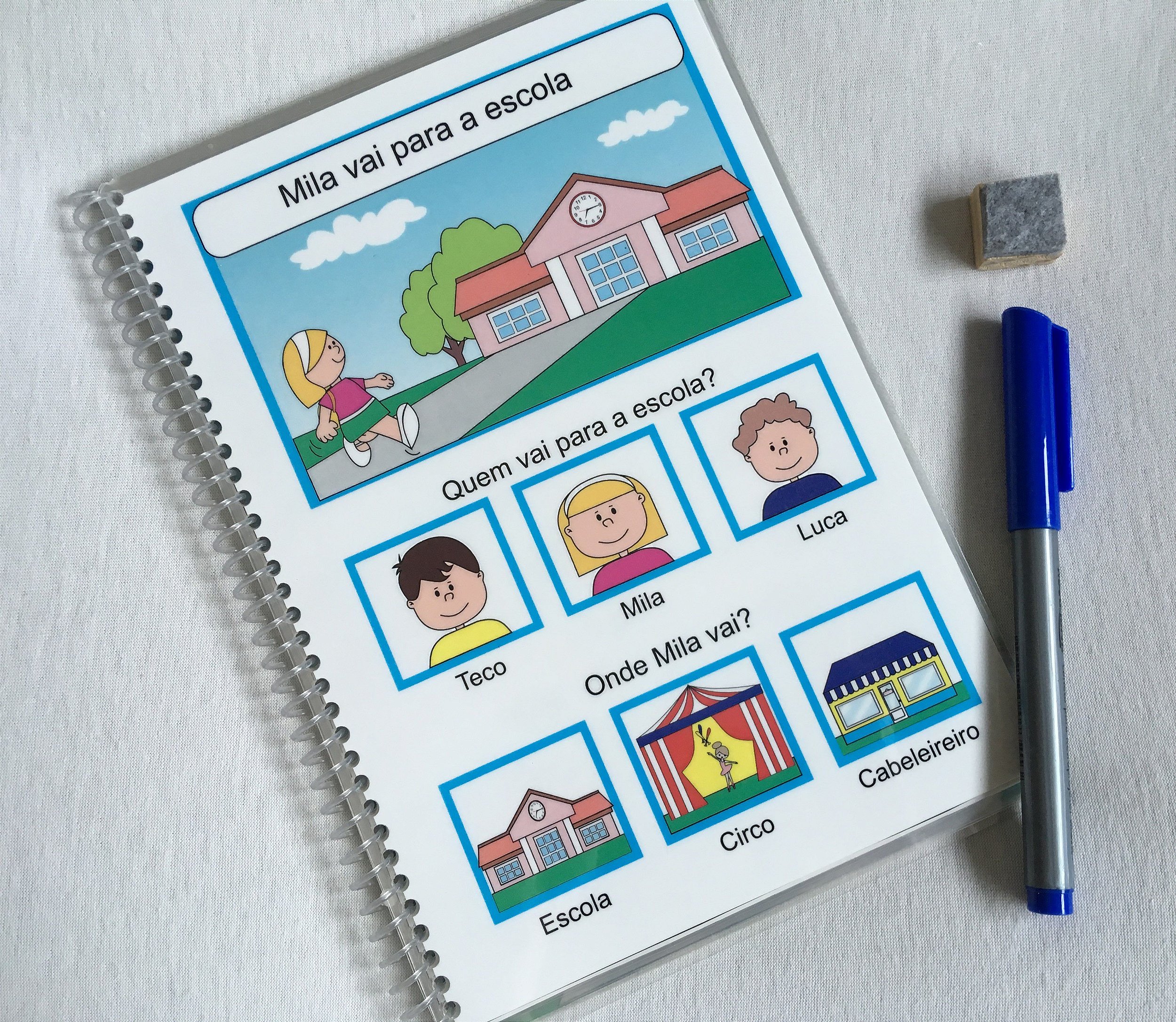 Interpretação de texto - autismo - Materiais adaptados para Autismo e TDAH
