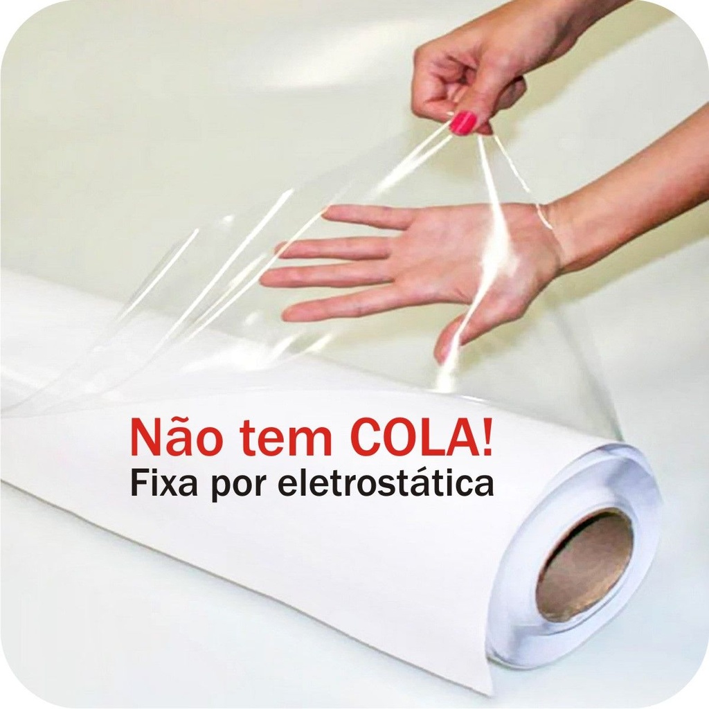 Adesivo Eletrostático Transparente (Rolo 5m x 1m) - Adesivos de Box ...