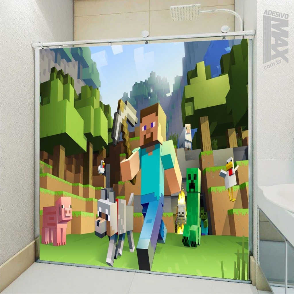 Adesivo Minecraft - Boneco - Adesivos de Box, Parede, Decoração em