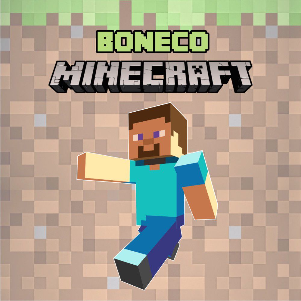 Boneco do minecraft imprimir