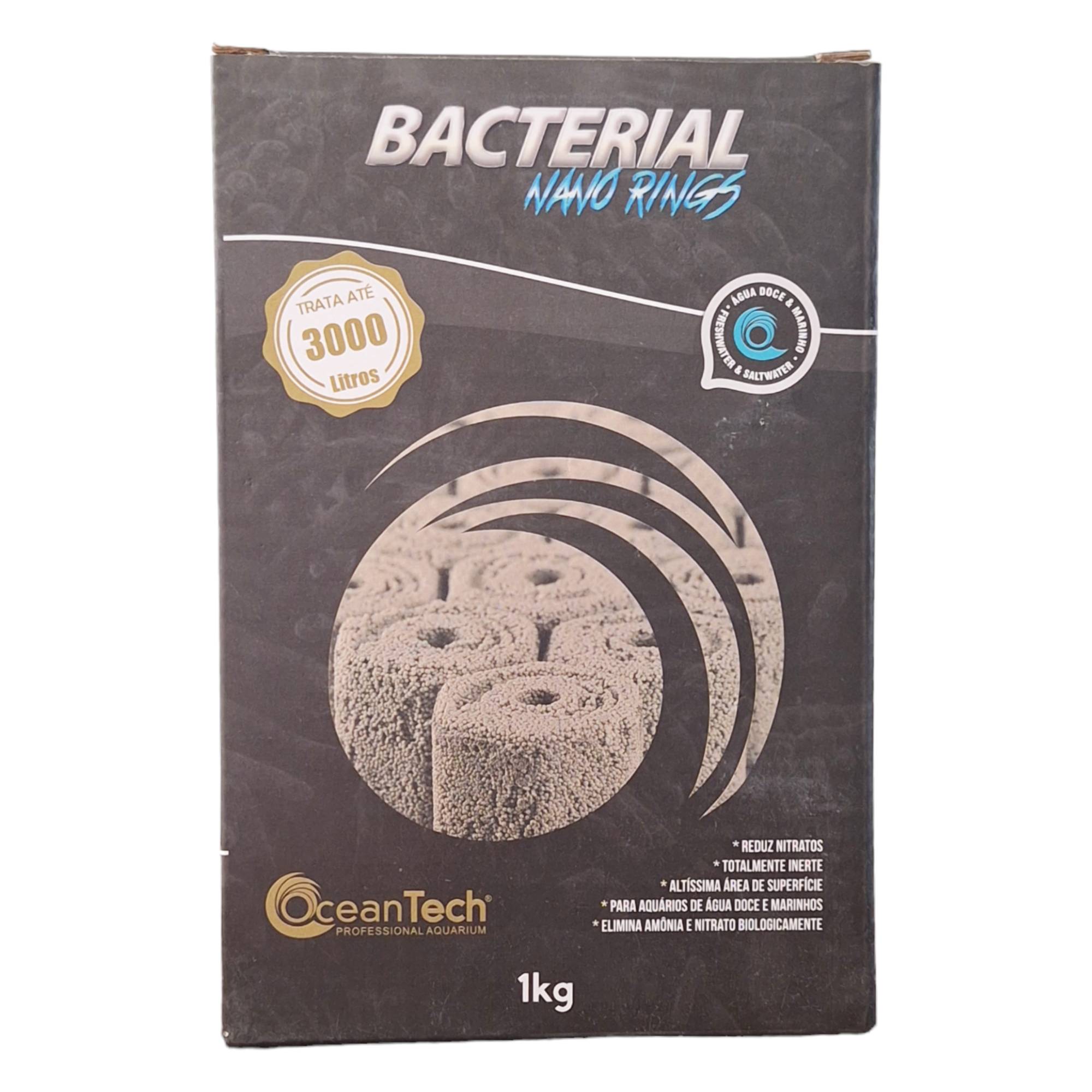 アクアリング Mídia Biológica Nano Rings Bacterial 1 kg - Ocean Tech - AquaMaeda