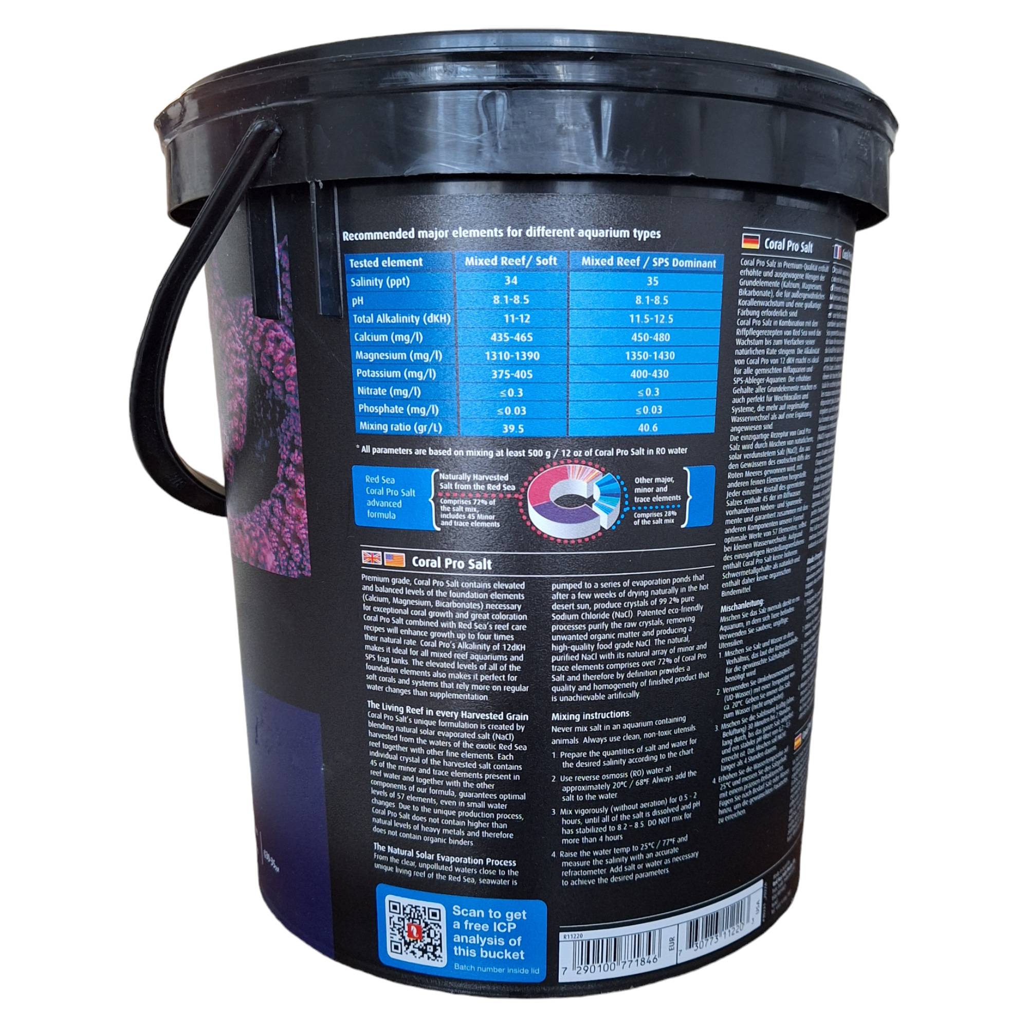 Sal Marinho Para Aquários Red Sea Coral PRO 7 kg - AquaMaeda | Produtos ...