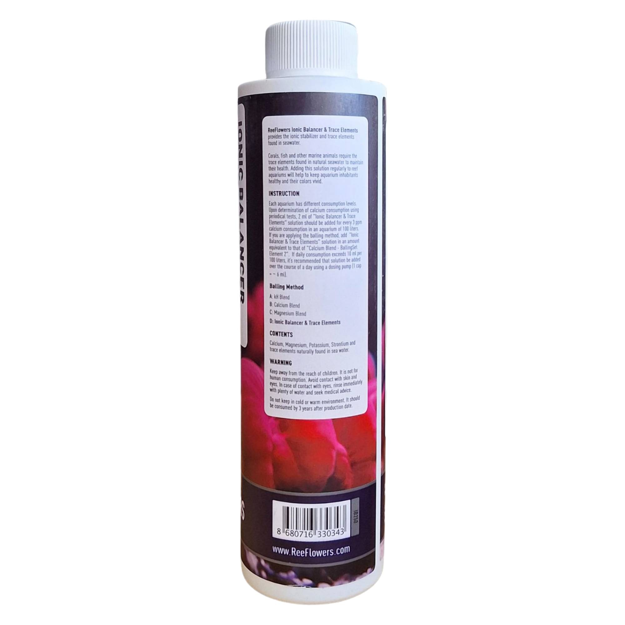 Suplemento Ionic Balancer & Trace Elements Balling D - ReeFlowers ...