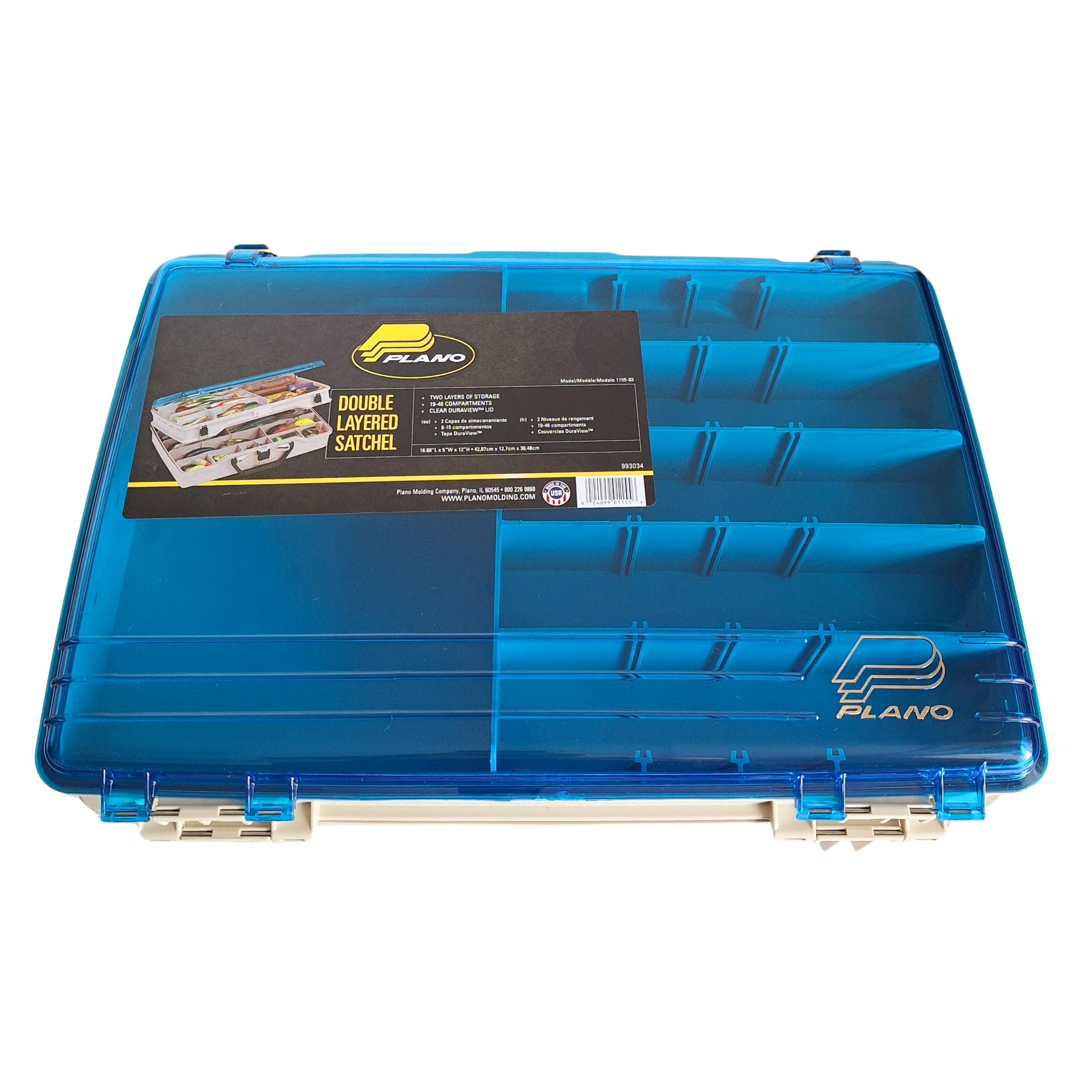 Caixa Para Pesca Plano Satchel Box Com 2 Níveis de Compartimento