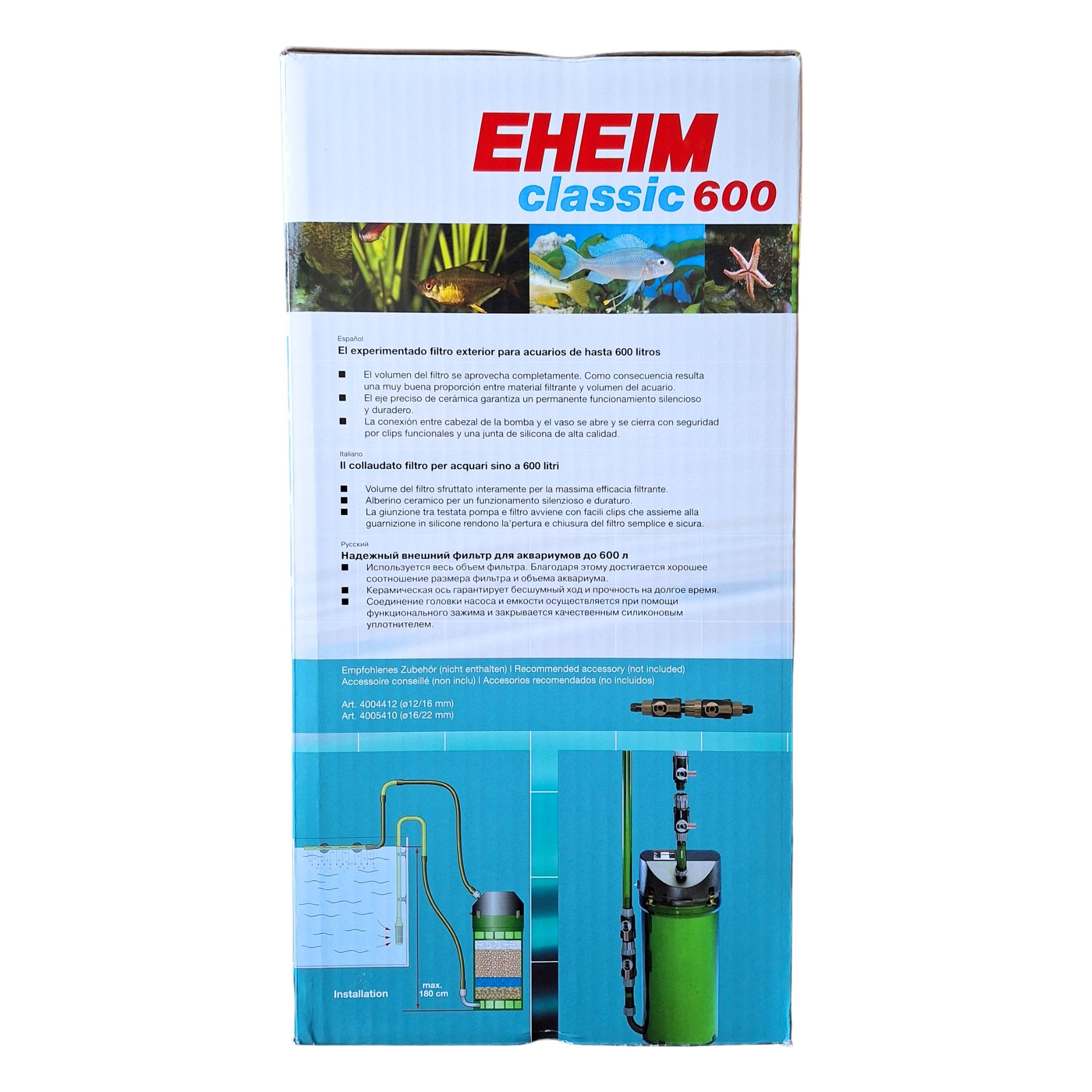 Filtro Canister Eheim Classic 600 1000 L/h (2217) - AquaMaeda
