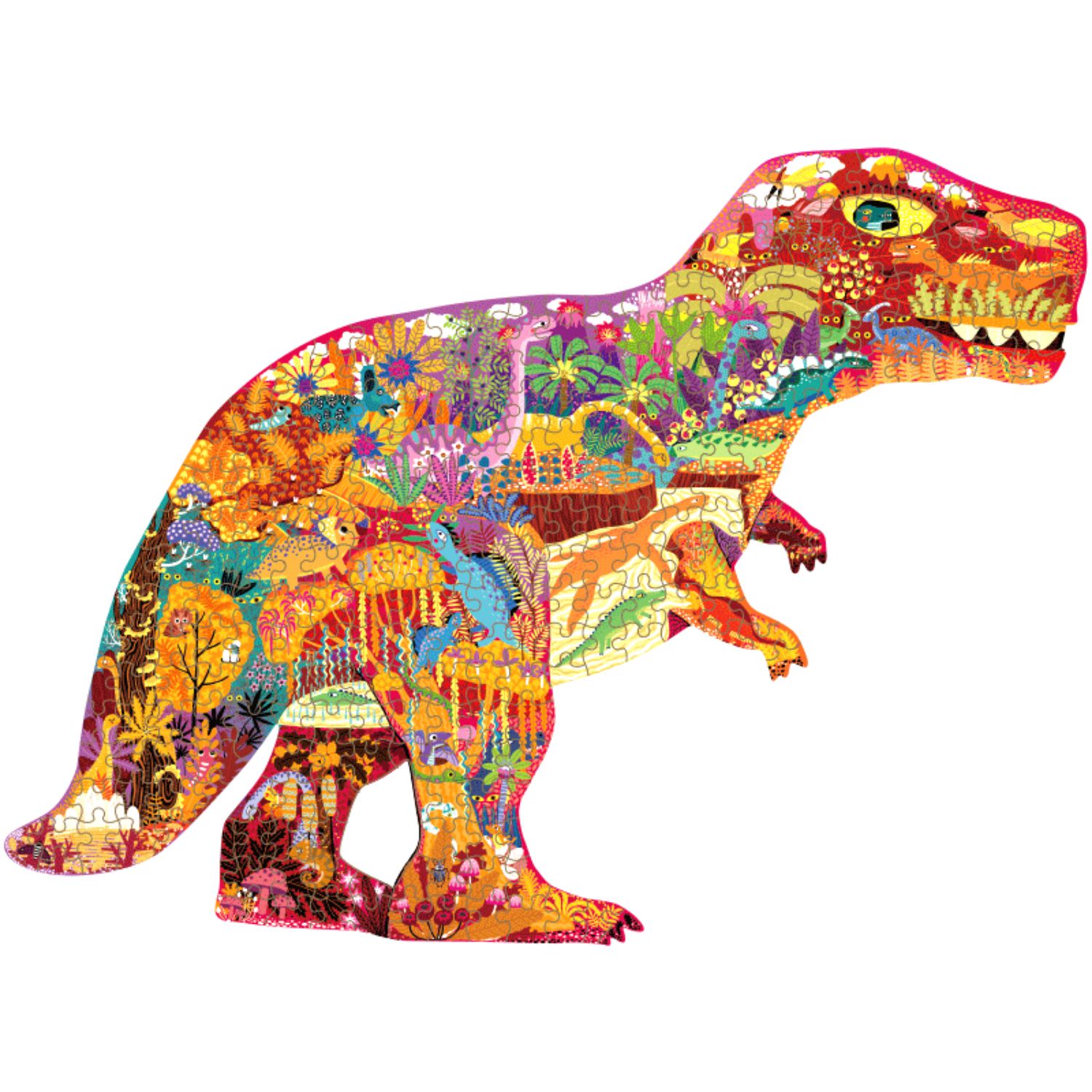 Quebra-Cabeça Formato Dinossauro 280 Peças - Grimm Toys