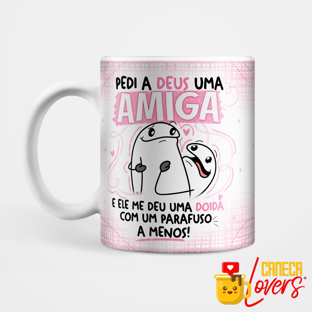 Caneca Flork Amigas Amiga Caneca Lovers