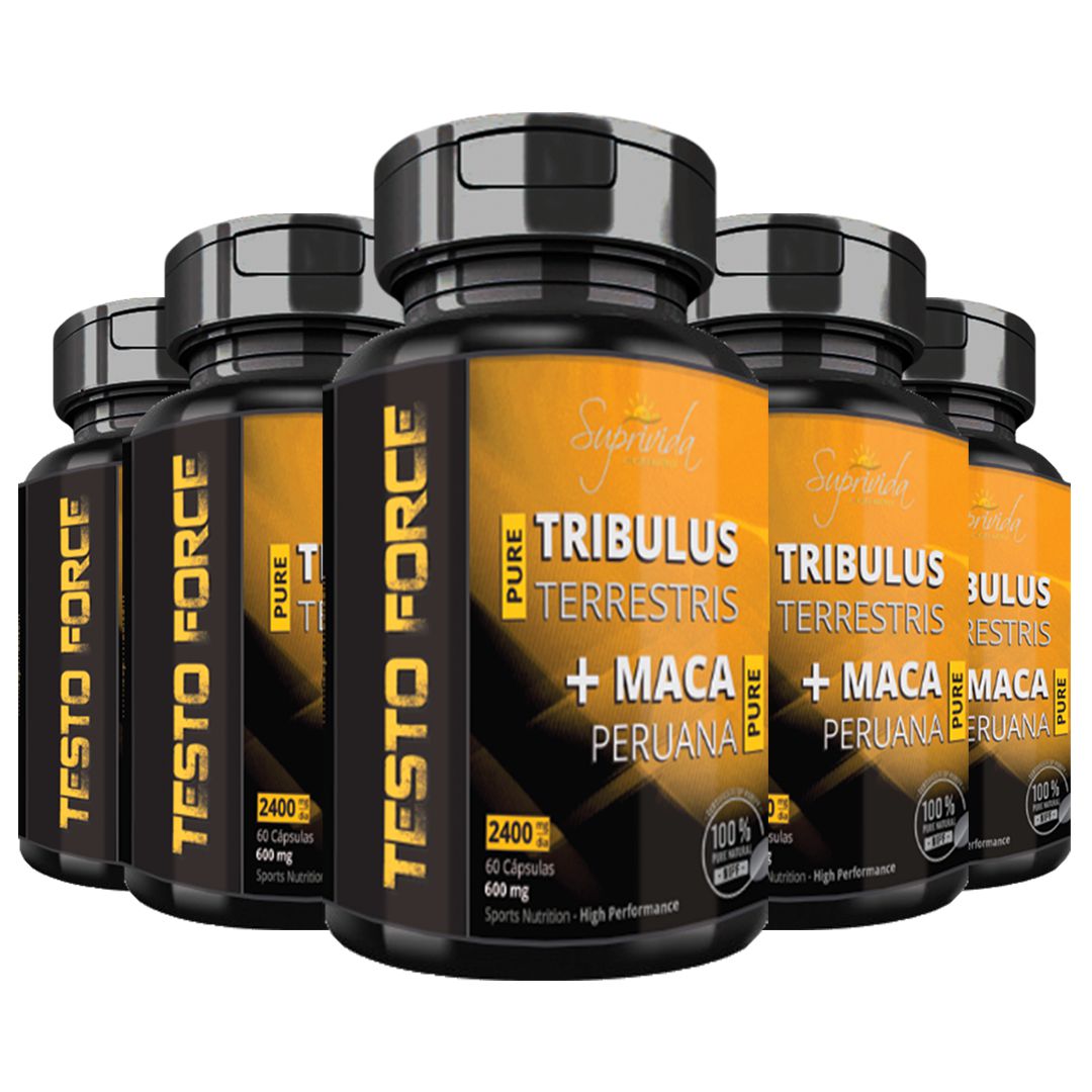 TESTO FORCE Tribulus e Maca Peruana Pura 60 Cápsulas 600mg Vida Mais Natural Loja de