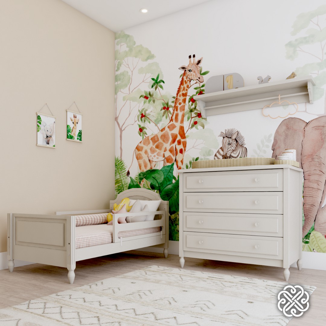 Cômoda La Vie 526 Sonhos de Ninar Enxovais, Papéis de Parede