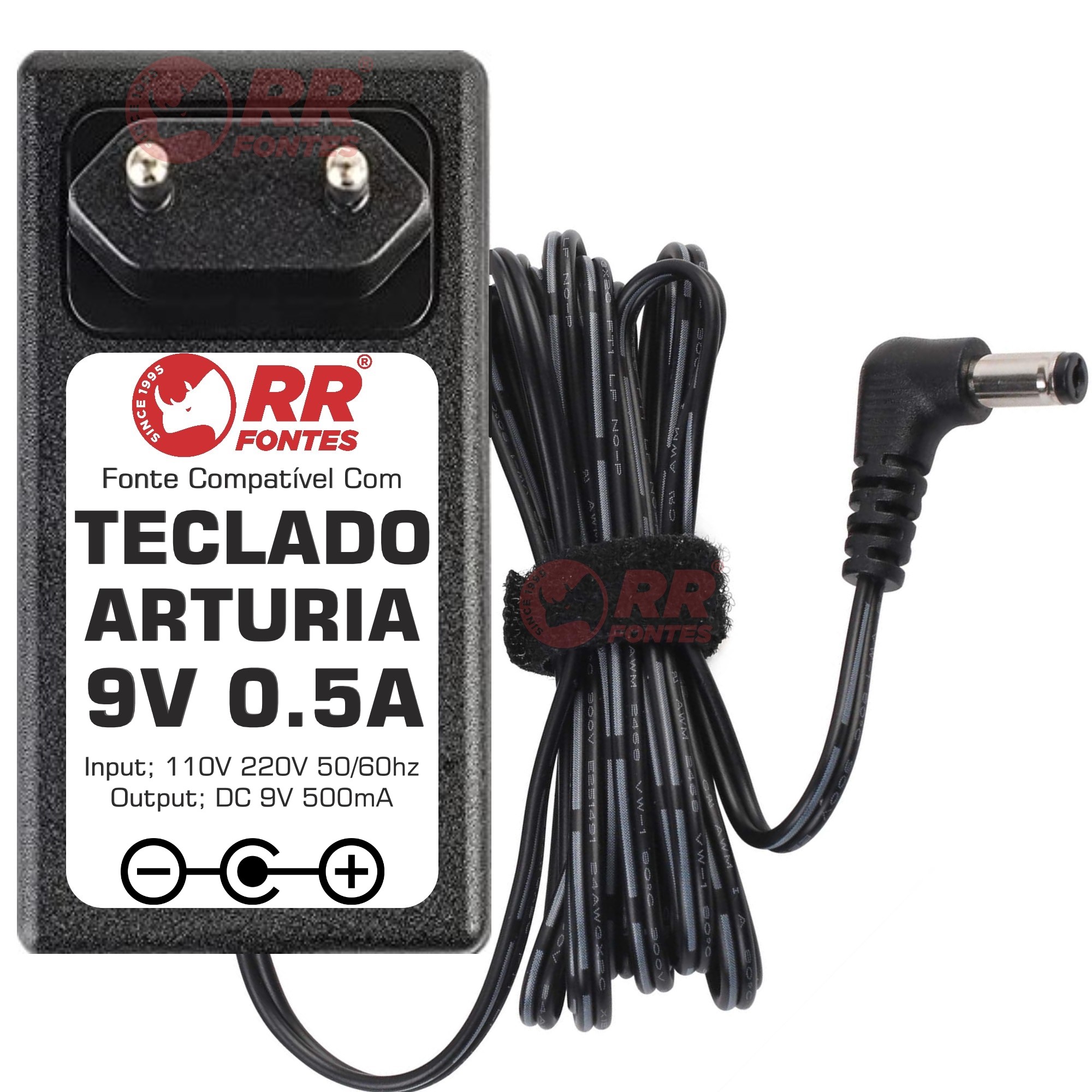 Chargeur 9V MyVolts Pour Arturia KeyLab Essential 88 - Adaptateur Secteur Prise Française Avec Rallonge 3m Et Interrupteur - Certification CE RoHS