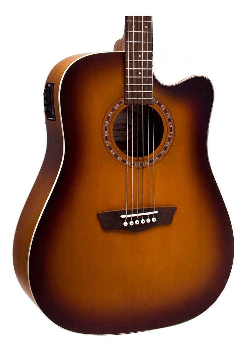 Violão Elétrico Acústico Sunburst WD7SCEATBM - WASHBURN - KEEPSOUND ...
