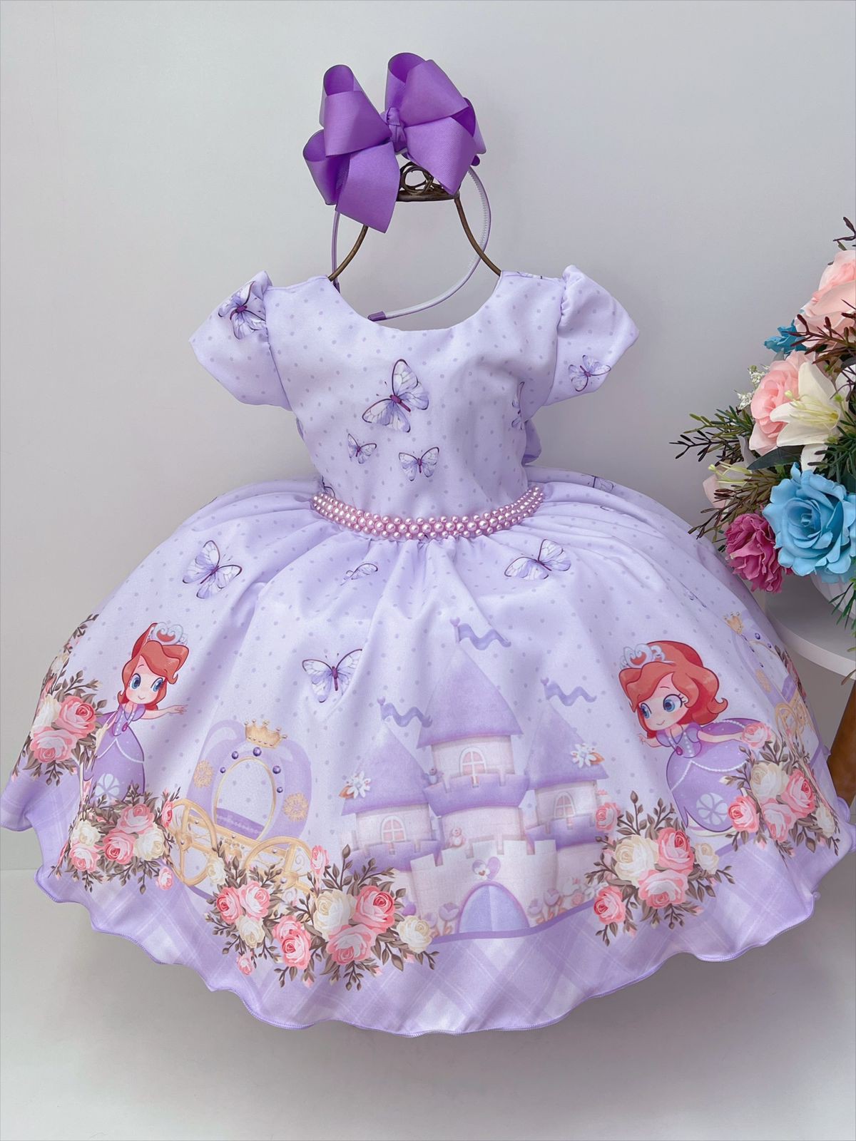 Vestido infantil Princesinha Sofia luxo Temático - Charlotte Store - Vestido  Infantil - Magazine Luiza