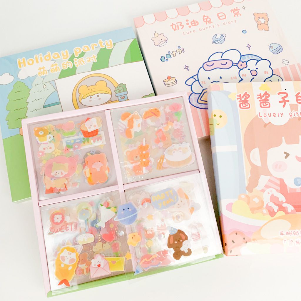 Caixa Papelaria Kawaii Fofa 25 Itens