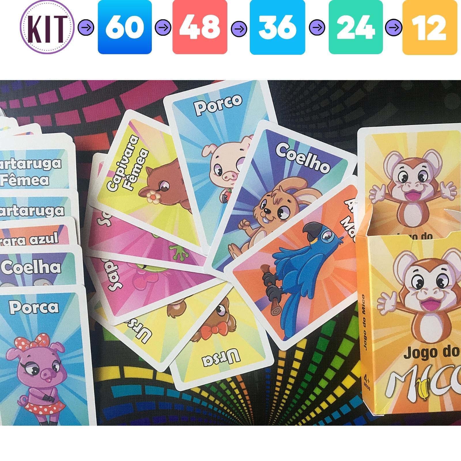 Jogo De Cartas Do Mico + Uno Personalizado Baralho Jogos