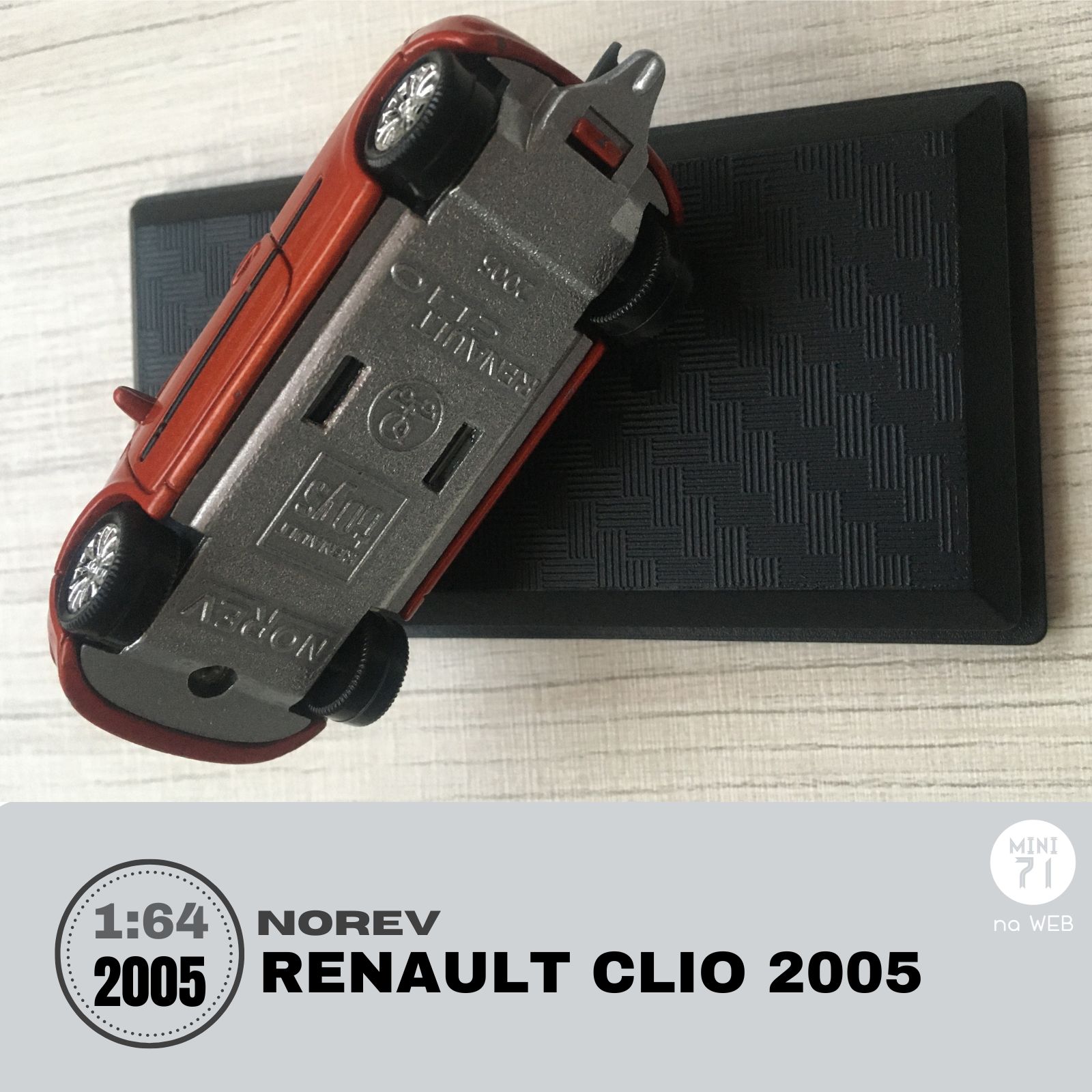 Coche miniatura Renault 4 1/18 Norev L rojo 1966 - Coches-miniaturas.es