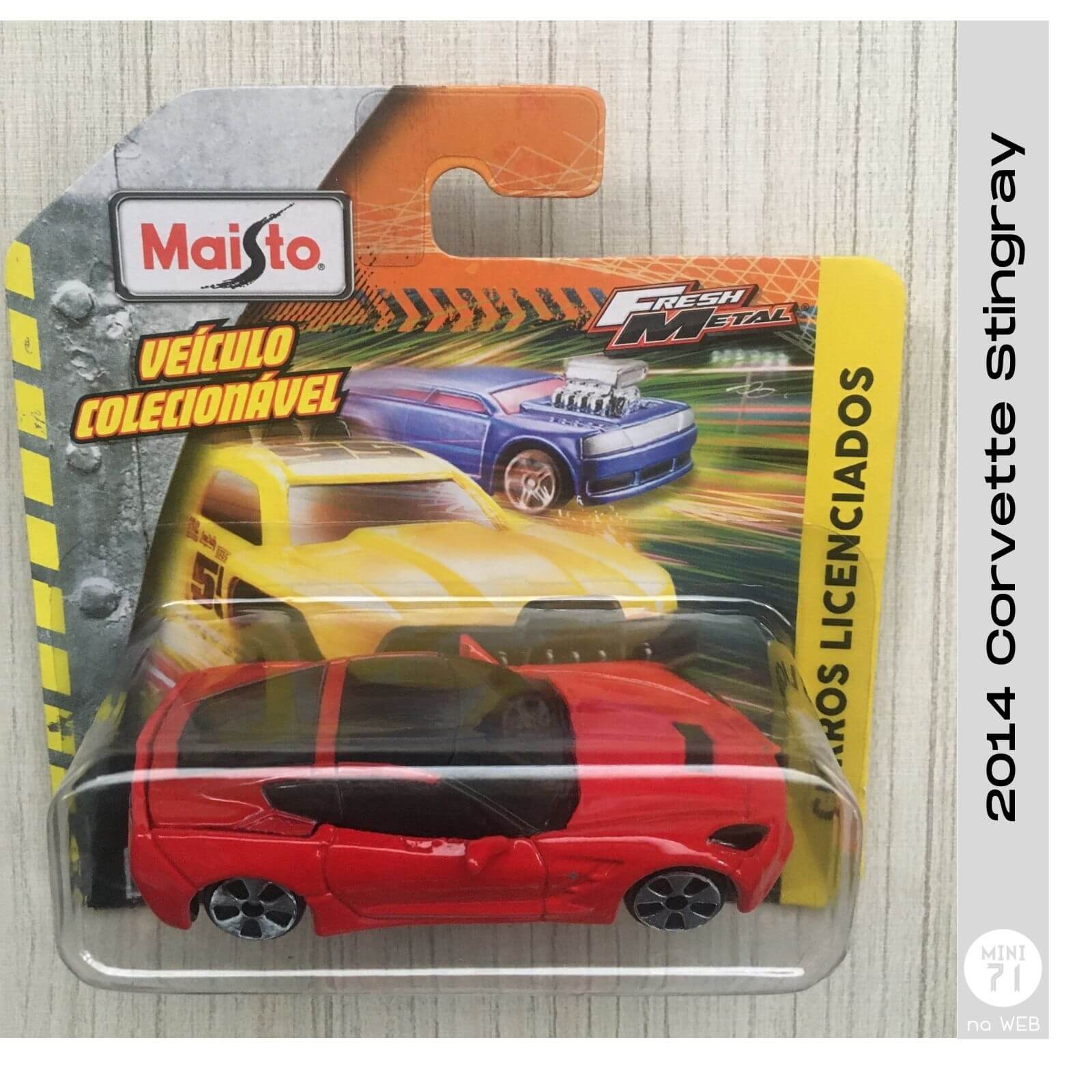 Maisto 2014 Corvette Stingray vermelho 1/64 Mini71 na Web