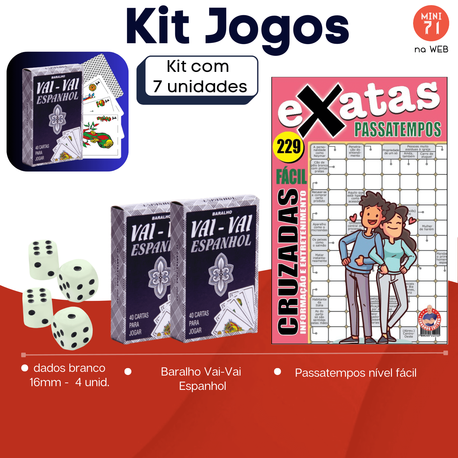 Jogo de Cartas Baralho Vai - Vai Espanhol - Mini71 na Web