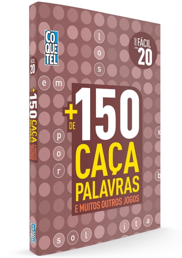 Kit 6 Livro Caça Palavras Coquetel Nível Fácil 43 Páginas