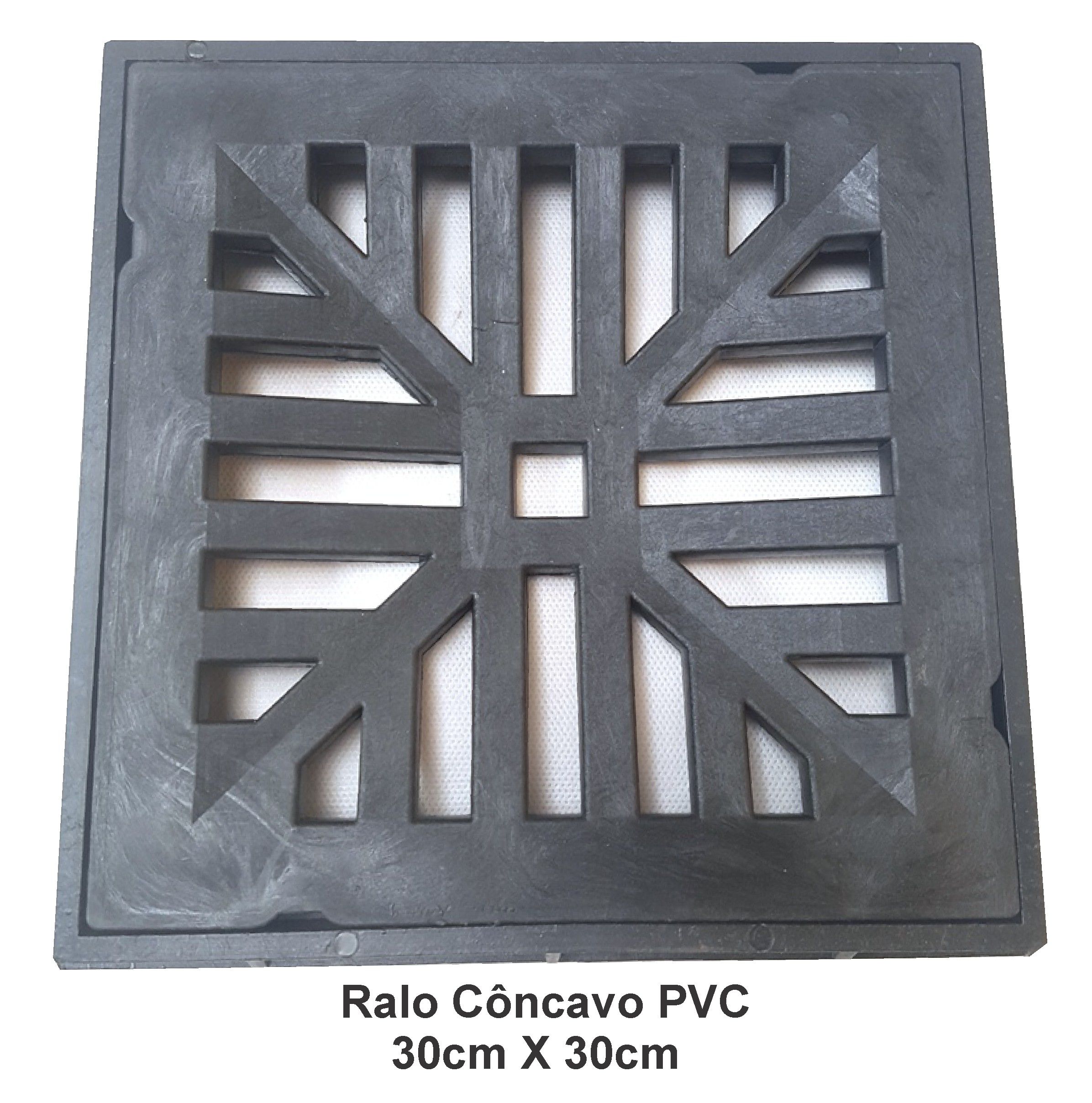 Ralo Grelha De Pvc 30x30 Concavo C/ Aro - Casa Multi Variedades