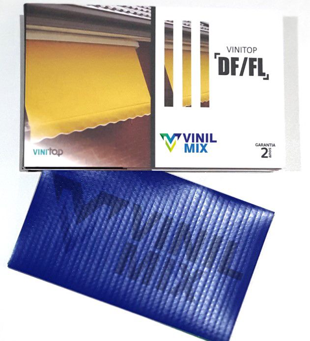 LONA VINILTOP DF AZUL SEMIBRILHO 0,35 1,40X50 - Vinil Mix