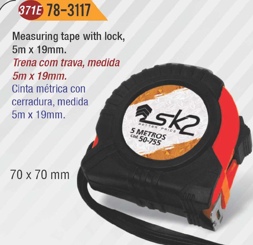 TRENA EMBORRACHADA SK2 5m X 19mm 78-3117 - Vinil Mix