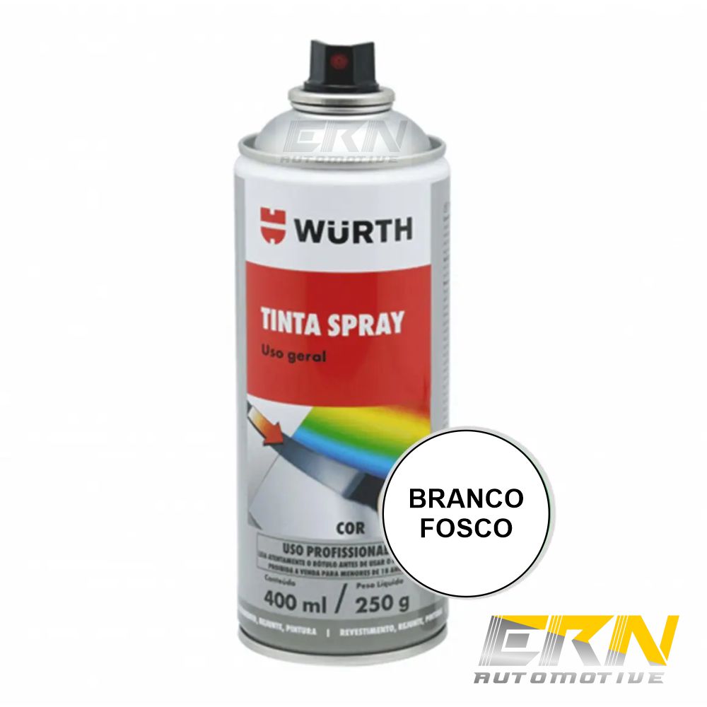 Tinta Spray Branco Fosco 400ml 250g WURTH ERN Automotive Produtos