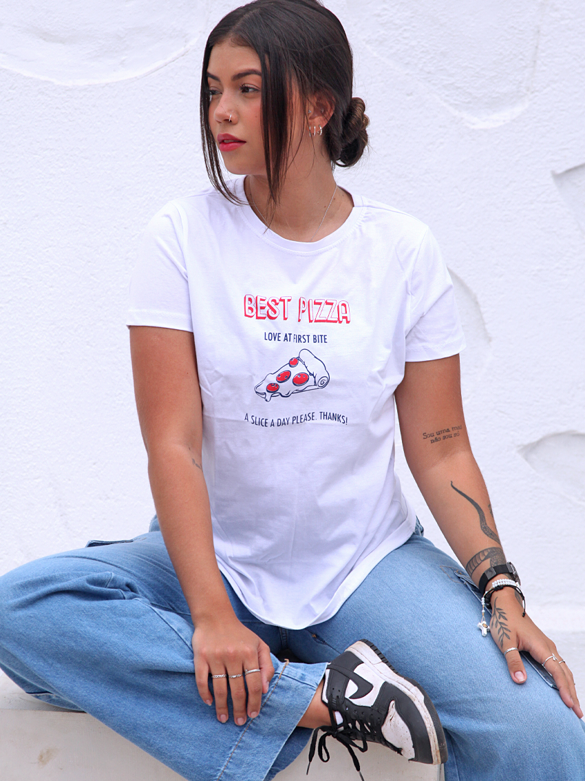 Camiseta Feminina T-Shirt Blusinha Estilosa T Shirt Algodão Blogueira