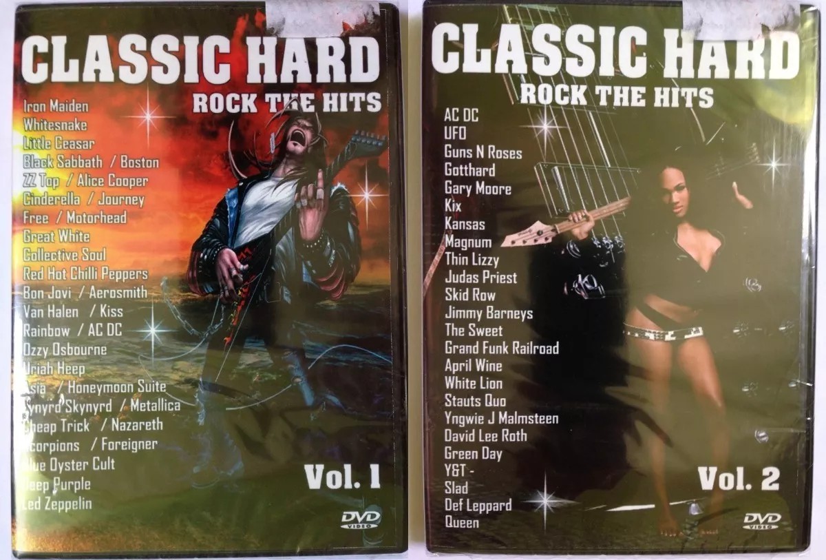 2 DVDs: Classic Hard Rock The Hits Vol. 1 E Vol. 2 2 DVDs: Classic Hard Rock The Hits Vol. 1 E Vol. 2