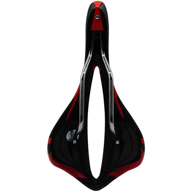 Selle Western Selle De Course étroite XSILITE – Dimensions 277x132 Mm, Rail Carbone, Noir/rouge