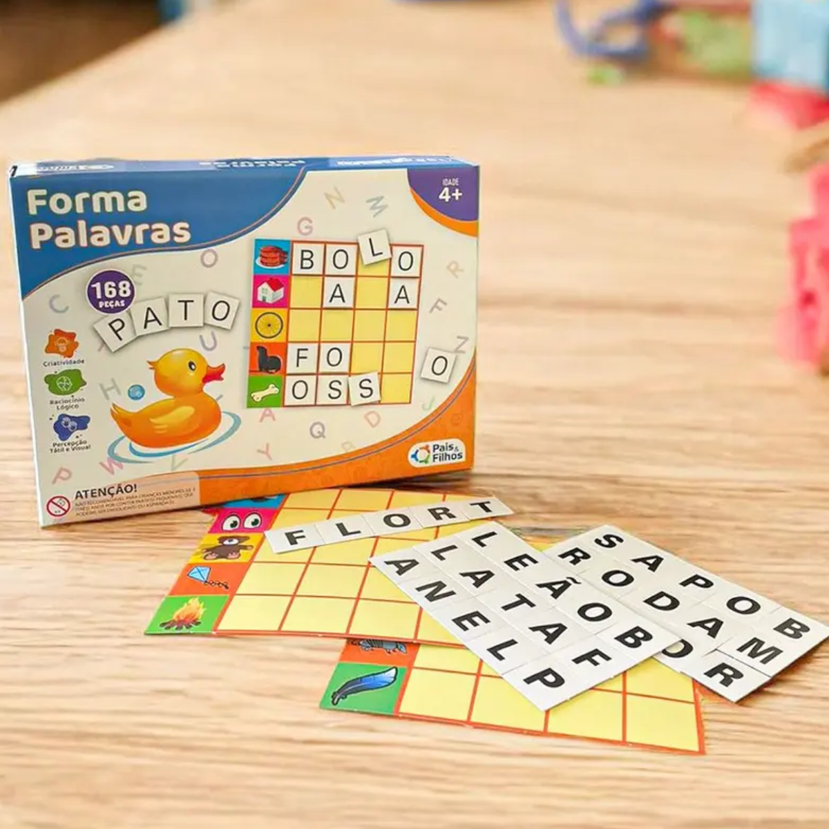Jogo Educativo Forma Palavras Alfabetização Infantil 168 Pçs Pais e ...