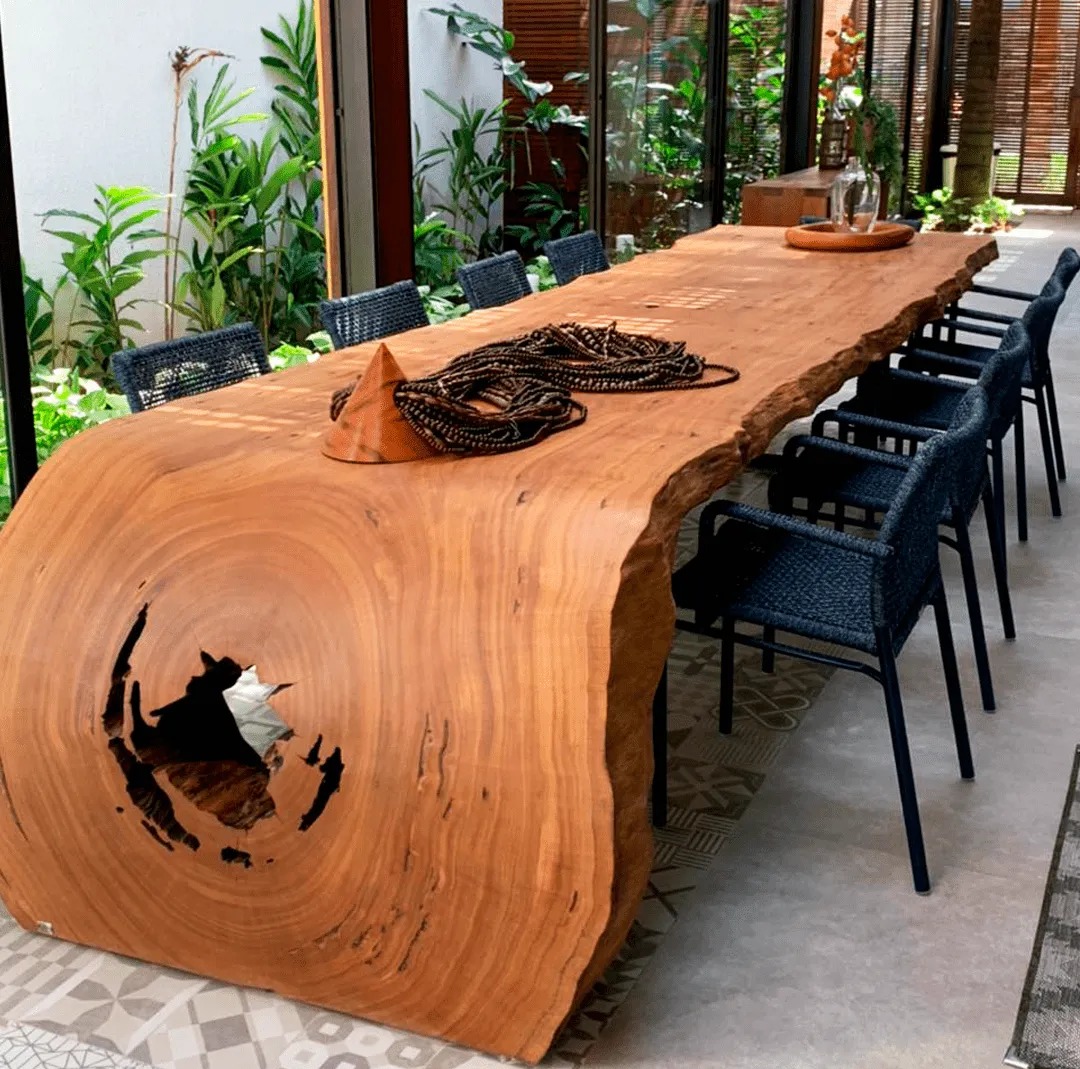 Mesa Cascata Pequiá Made Wood 3 Metros Loja de Móveis Rústicos de