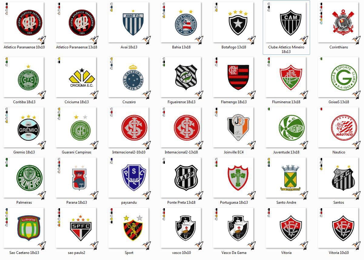 Matriz Bordado Escudos Times De Futebol Matriz Bordados Eletr Nicos