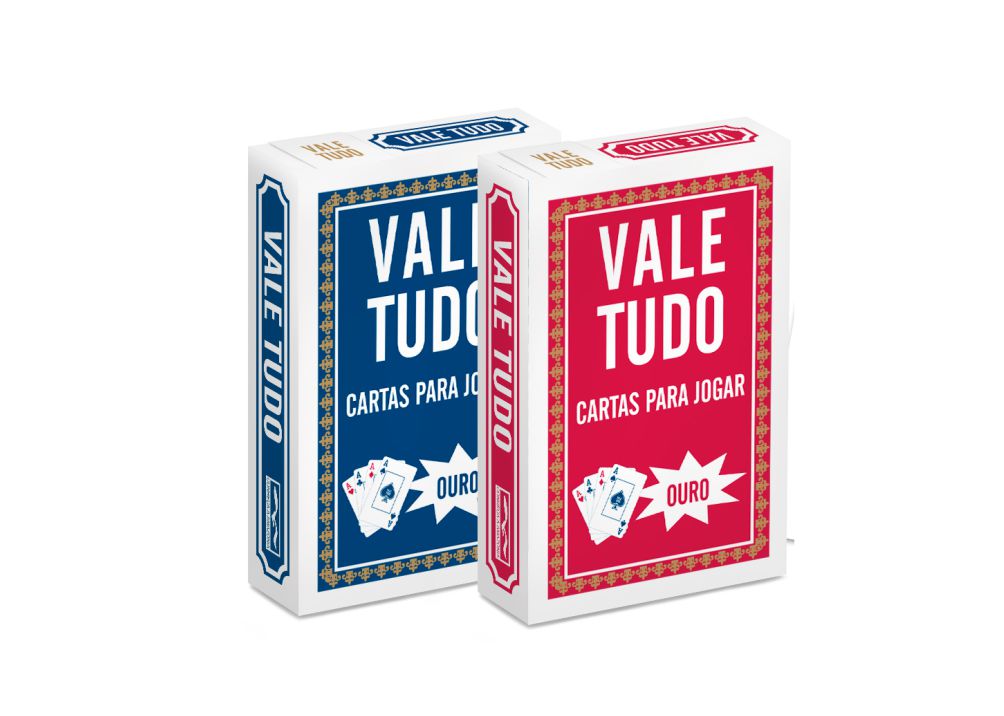 Jogo De Baralho Vale Tudo Ouro Original Canastra Pife Cartas