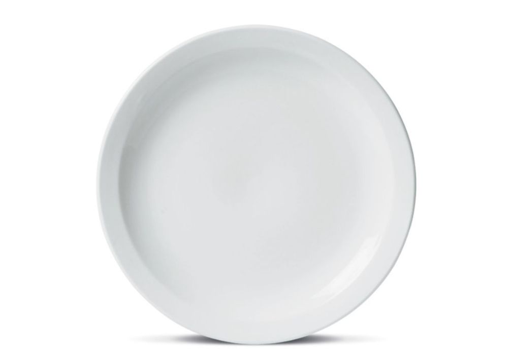 Prato Raso Porcelana 25,5cm Gourmet Pró Branco Oxford - Colher de Panela