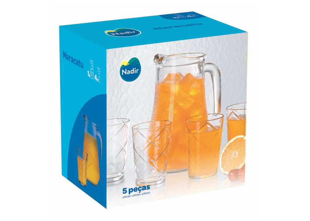 Jogo Copos De Vidro Nadir Bristol 500ml Com 12 Peças