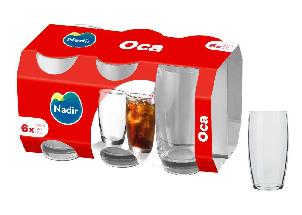 Jogo Copo Americano Long Drink 300ml 6 pçs, Nadir