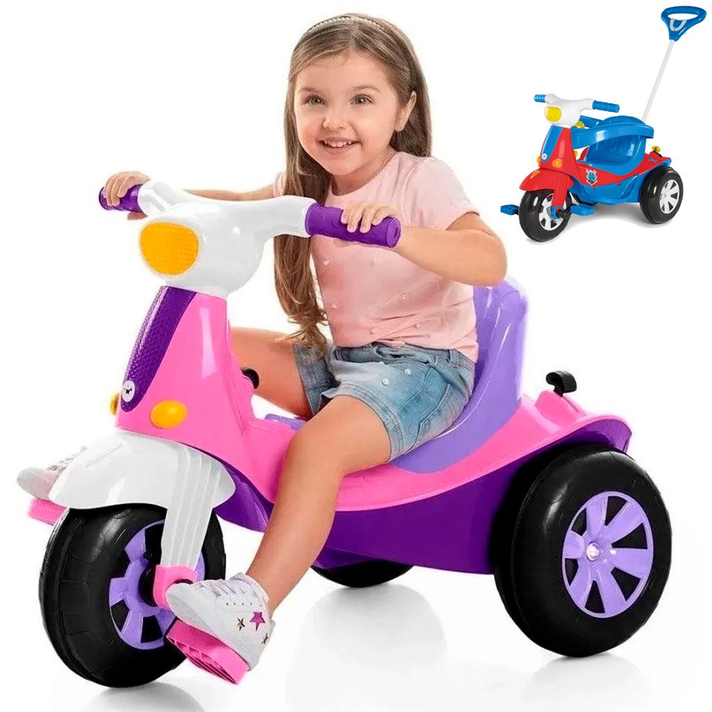 Triciclo Infantil Eletrico 6V Velotri 3 em 1 Menino - Calesita 1023