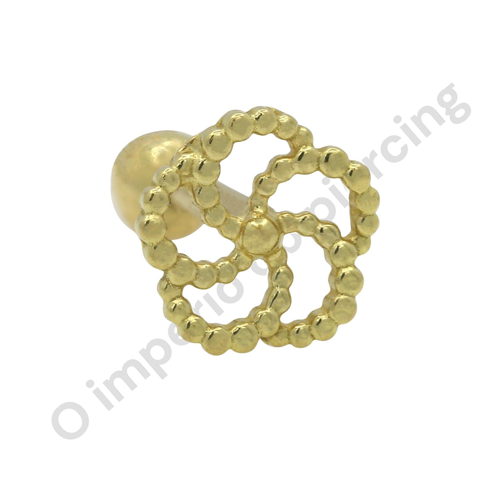 Piercing prata dourado