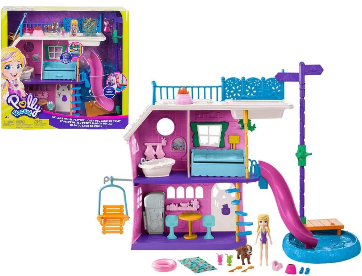 Veículo e Boneca – Polly Pocket – Hospital Móvel dos Bichinhos