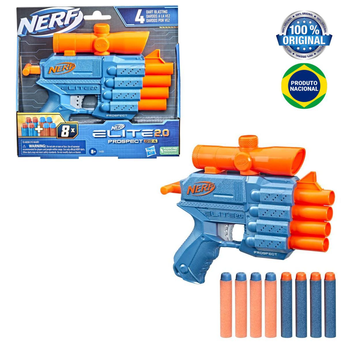 Lançador De Dardos Nerf Elite 2.0 Eaglepoint Hasbro - F0424