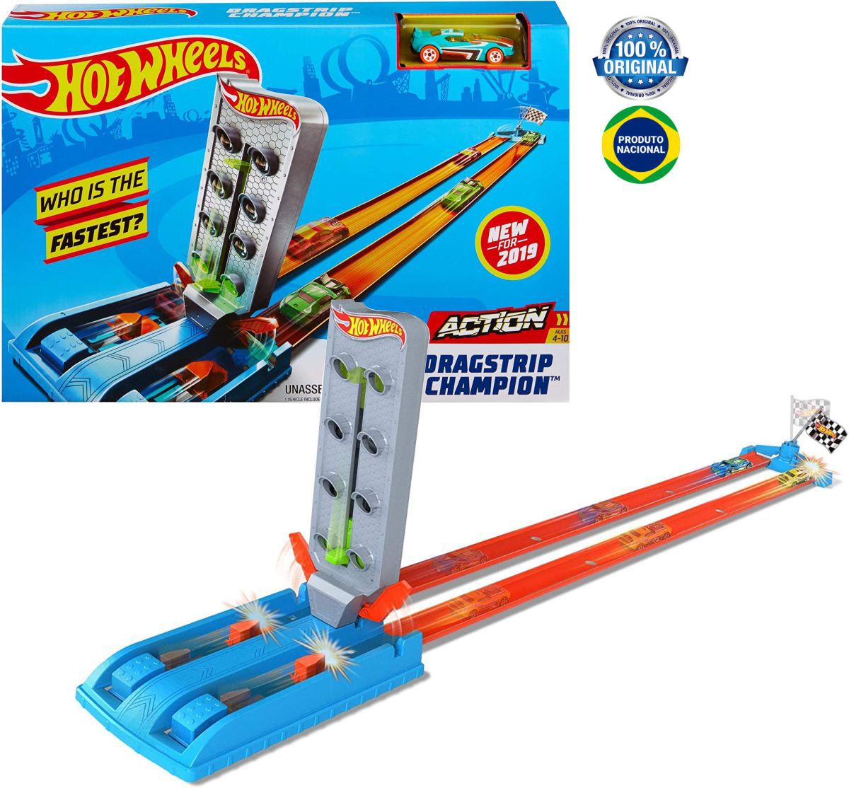 Pista Hot Wheels Action Campeonato Looping Da Mattel Gbf81 - GAMES &  ELETRONICOS